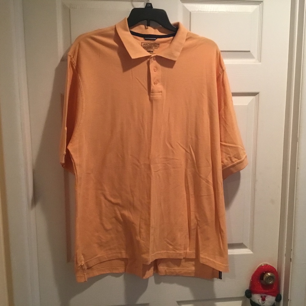 Architect Men’s Light Orange Polo.  Size XXL